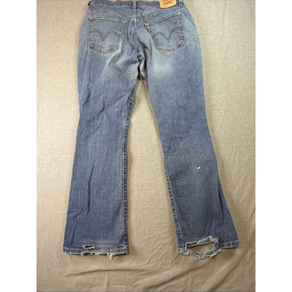 Levi's 515 Nouveau Boot Cut Stretch Jeans Women's Size 6 Short Medium Wash - Picture 12 of 16